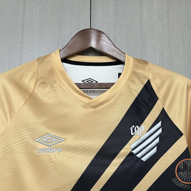 Miniatura de Camisa Futebol Atlético Paranaense – Modelo Feminina 2024 – Dourada