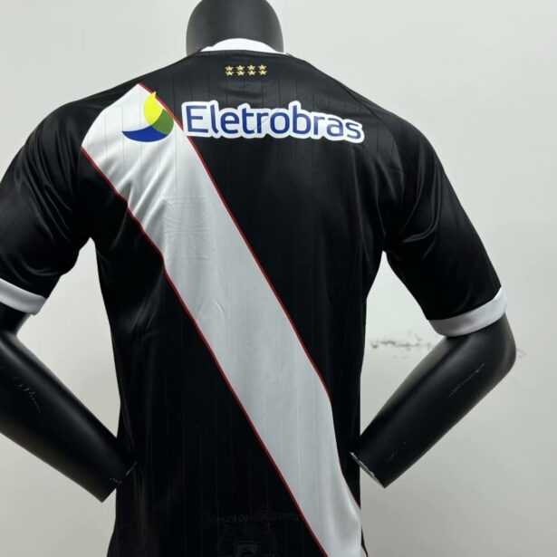 Miniatura de Camisa Futebol Vasco – Modelo Retrô 2011 – Preta e Branca