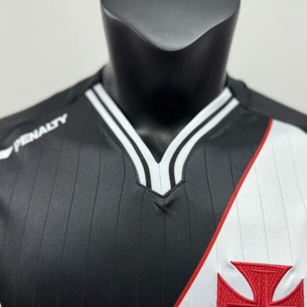 Miniatura de Camisa Futebol Vasco – Modelo Retrô 2011 – Preta e Branca