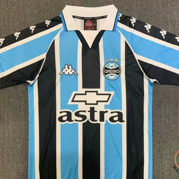 Camisa Futebol Grêmio - Modelo Retrô 2000 -Tricolor