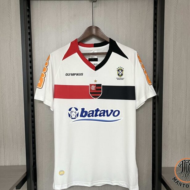 Camisa Futebol Flamengo - Modelo Retrô 2010 - Branca