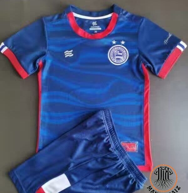 Kit Infantil Camisa e Shorts Futebol Bahia - Visitante