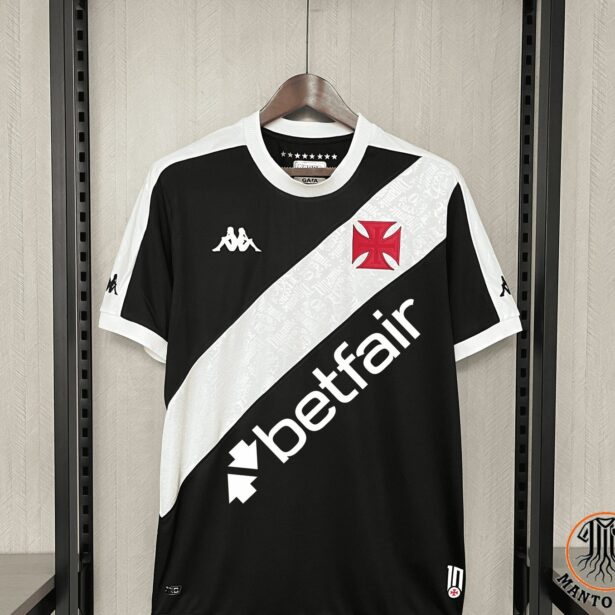 Camisa Futebol Vasco - Modelo 2024 -Preta e Branca
