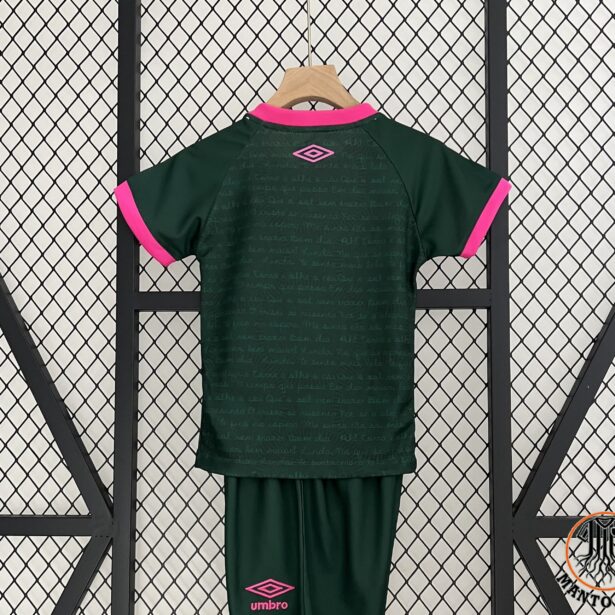 Miniatura de Kit Camisa e Shorts Futebol Fluminense – Infantil – Preta e Rosa