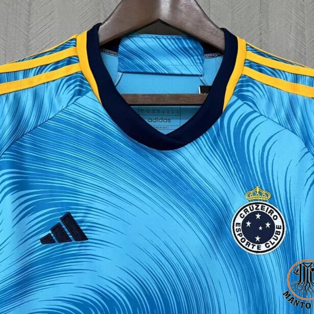 Miniatura de Camisa Feminina Futebol Cruzeiro – Modelo 2024 – Azul Claro