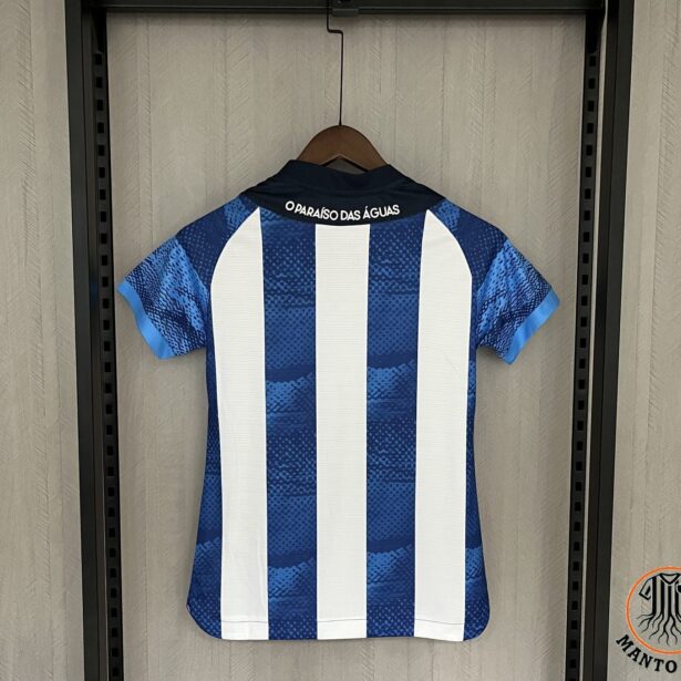 Miniatura de Camisa Futebol CSA – Modelo Feminina 2024 – Azul e Branca
