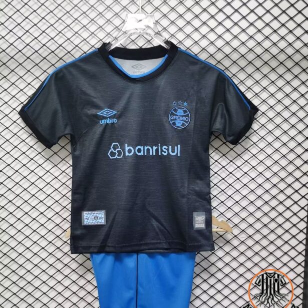 Kit Infantil Camisa e Shorts Futebol Grêmio - Visitante