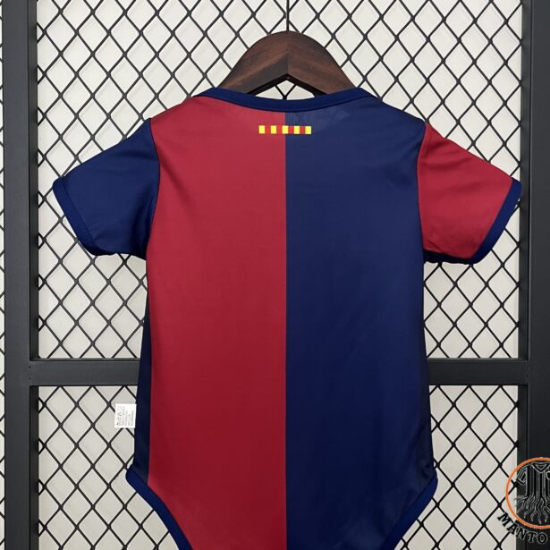 Miniatura de Camisa Futebol Barcelona – Modelo 2024 – Body Bebê